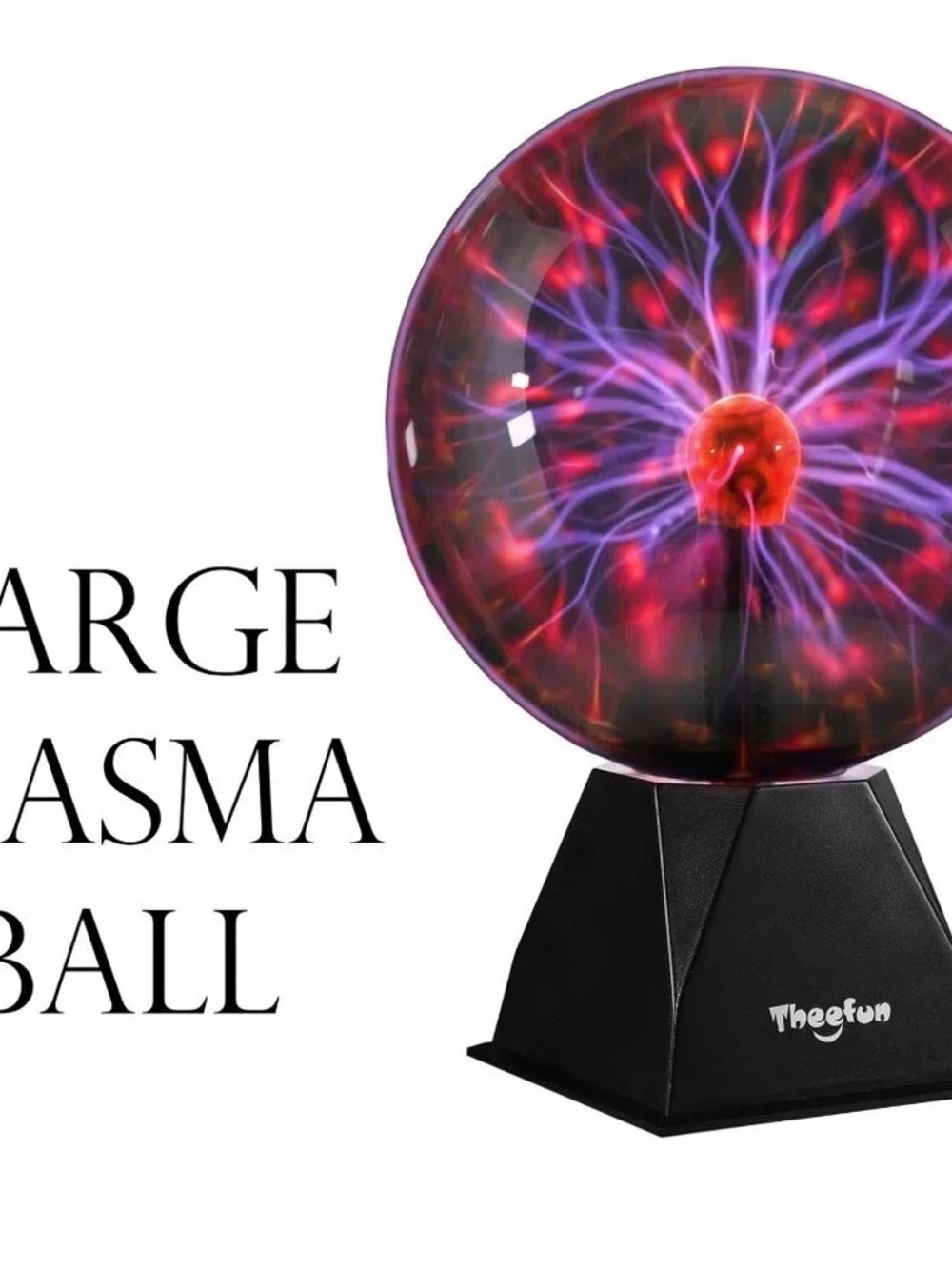 Plasma Ball 8" Diameter Globe Touch & Sound Sensitive Ball